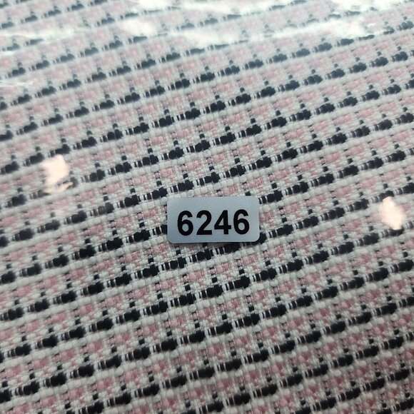 Womens Kasper Tweed Blazer Jacket Pink Black White Print 2 Button Size 8 - Picture 11 of 11